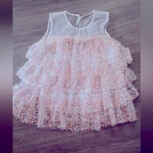 New Halogen x Atlantic pacific Polka Dot Tulle Top